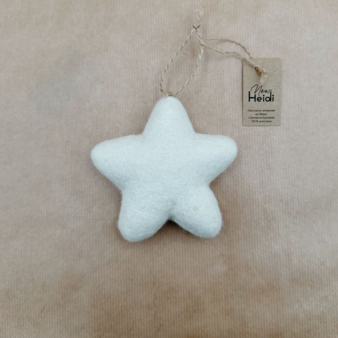 Etoile à suspendre en feutrine – Décoration artisanale | New Heidi