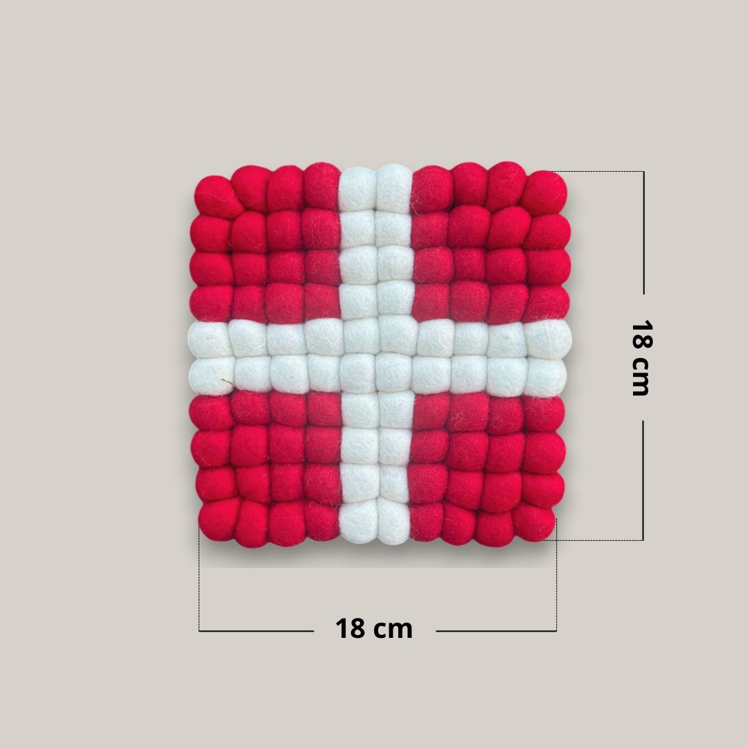 Dessous de plat "Drapeau Savoyard" en feutrine - New Heidi