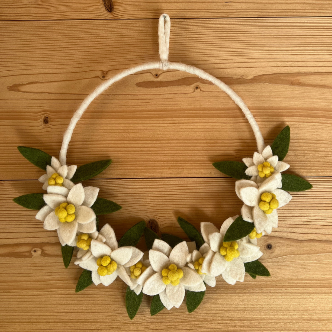 Couronnes d'edelweiss en feutrine - New Heidi