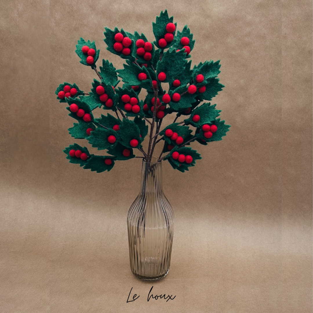 Lot de 3 branches de houx - New Heidi