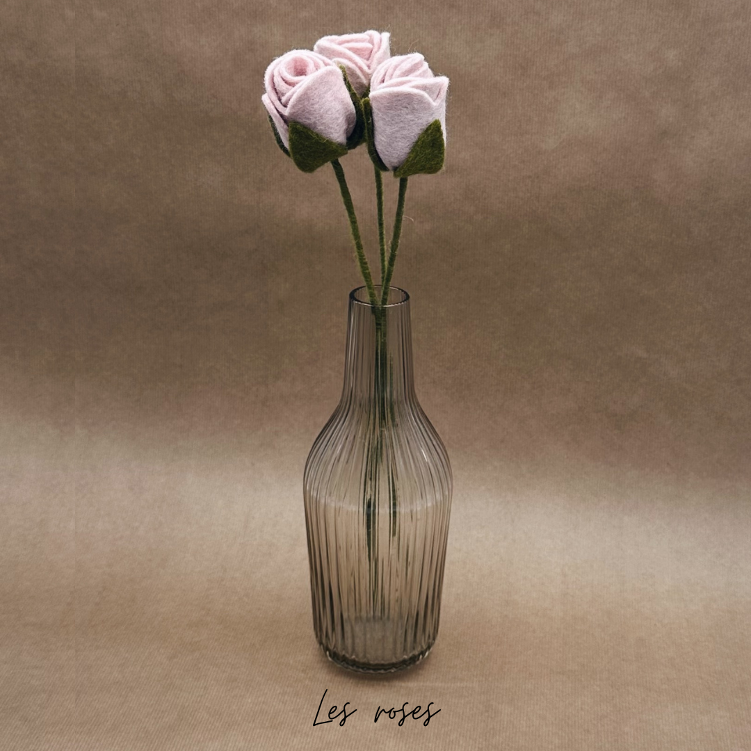 Lot de 3 branches de roses - New Heidi