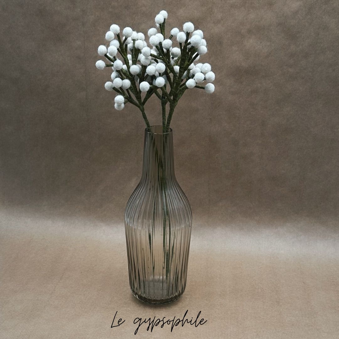 Lots de 3 branches de gypsophile en feutrine