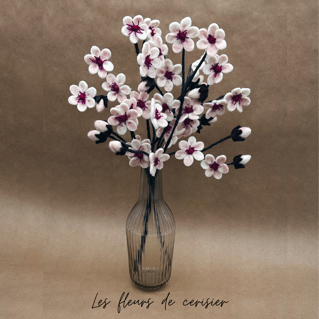 Lot de 3 branches de fleurs de cerisier - New Heidi