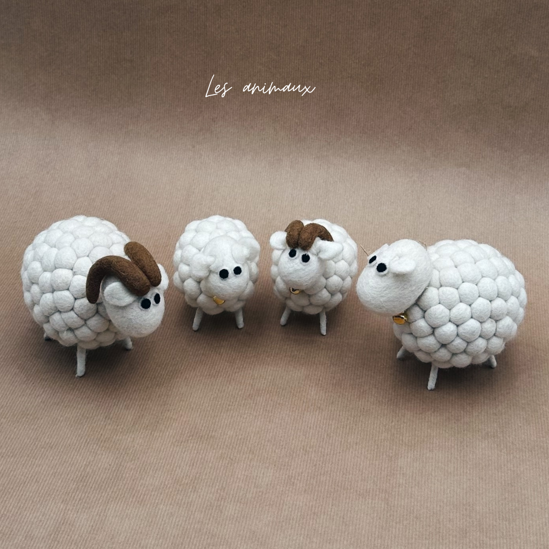 Décoration figurine Mouton boule - New Heidi