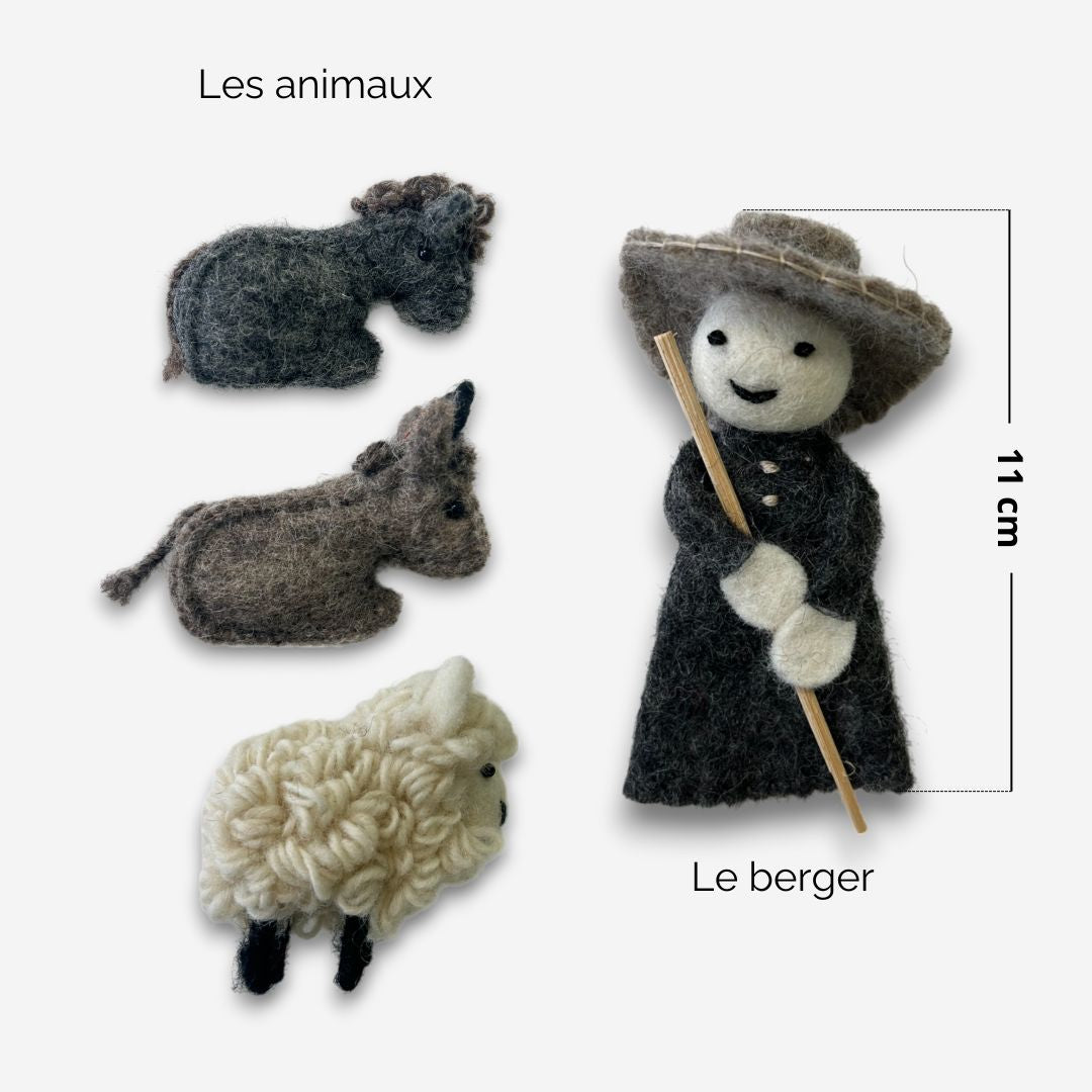 Crèche de Noël en feutrine - Création artisanale New Heidi