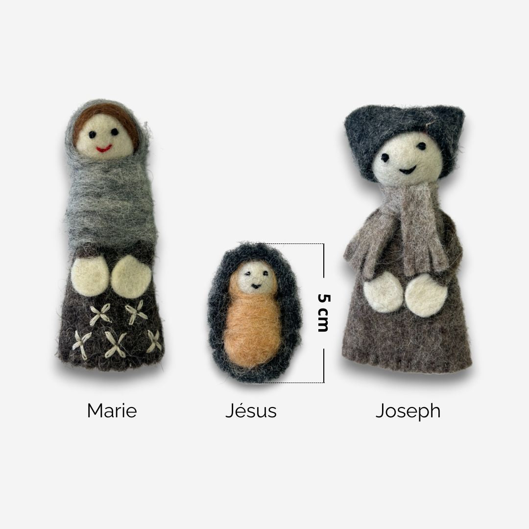 Crèche de Noël en feutrine - Création artisanale New Heidi