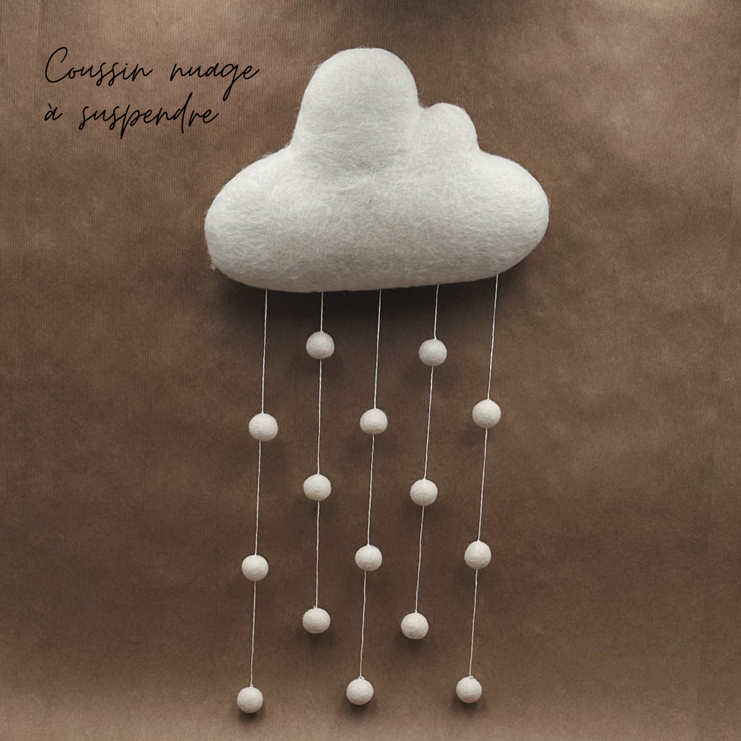 Coussin nuage à suspendre en feutrine - New Heidi