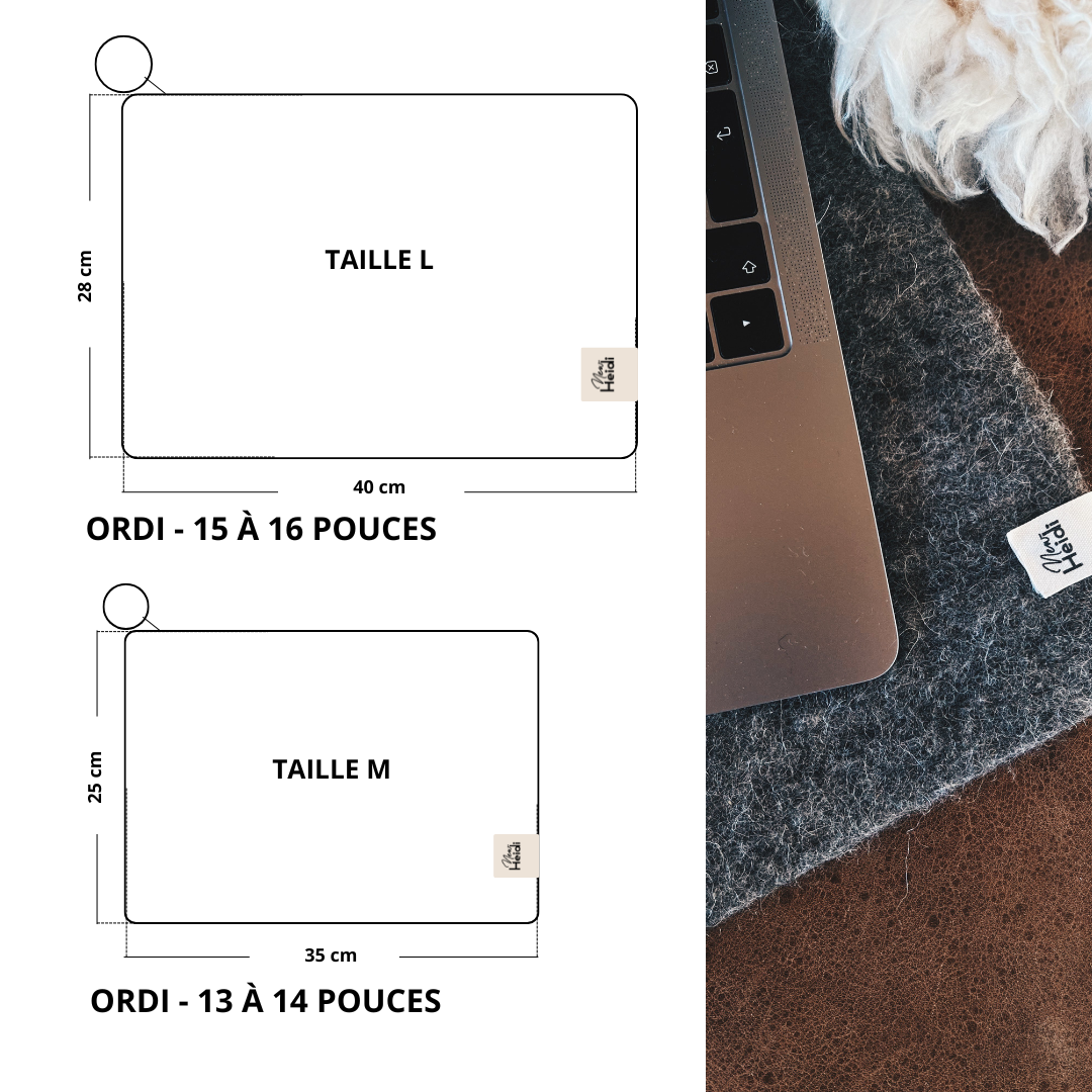 Pochette d’ordinateur en feutrine – Protection élégante et éthique pour votre laptop