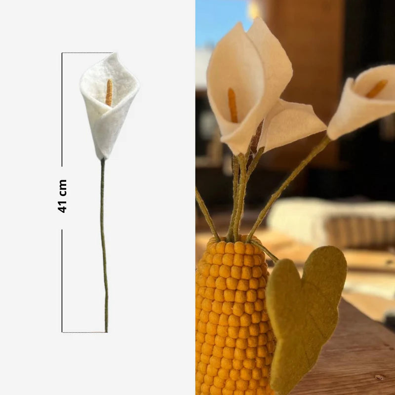 erplain_file_id:174302 - Arums en Feutrine Blanche – Élégance Artisanale New Heidi