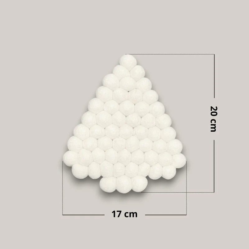 Dimensions exactes du dessous de plat sapin blanc New Heidi : 17 cm x 20 cm.