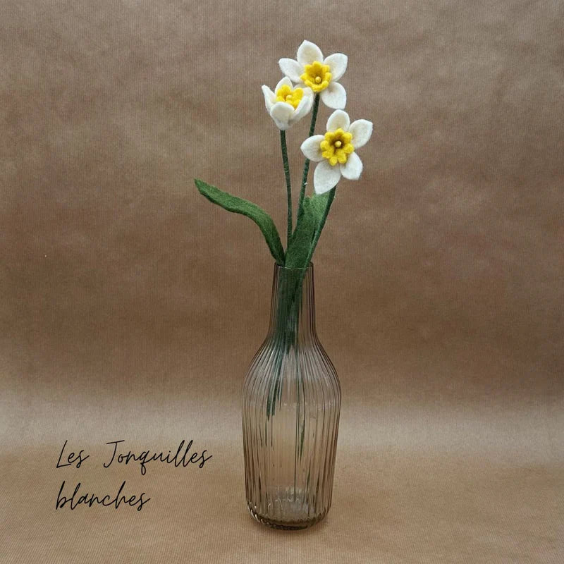 erplain_file_id:174805 - Jonquilles Blanches en Feutrine – Création Artisanale New Heidi