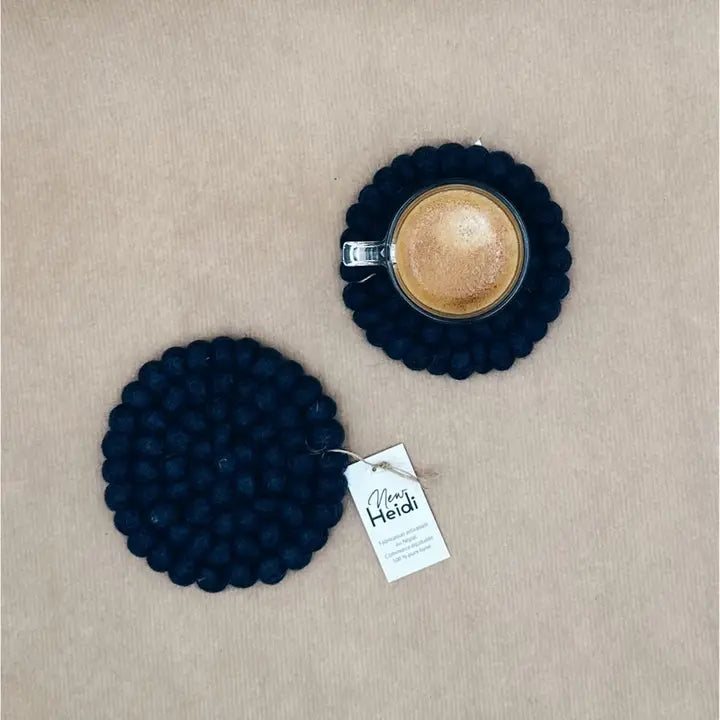et de 2 Sous-verres "Boule" en Feutrine Artisanale – New Heidi
