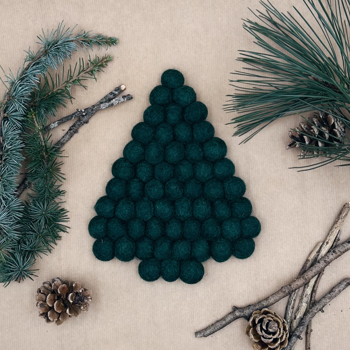 Dessous de plat "Sapin" en feutrine - New Heidi