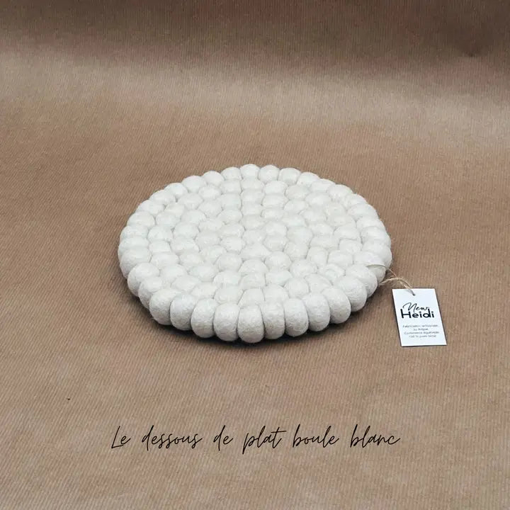 Dessous de Plat en Boules de Feutrine – Création Artisanale & Colorée New Heidi