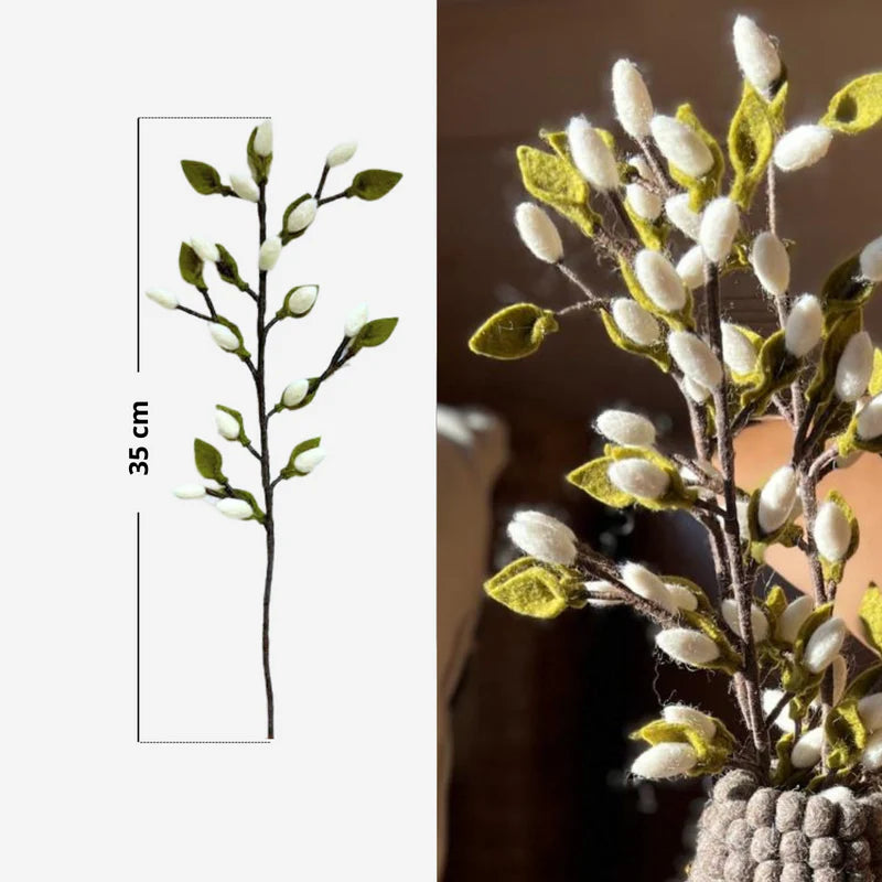 erplain_file_id:174291 - Branches de Bourgeons Blanc et Vert en Feutrine – New Heidi