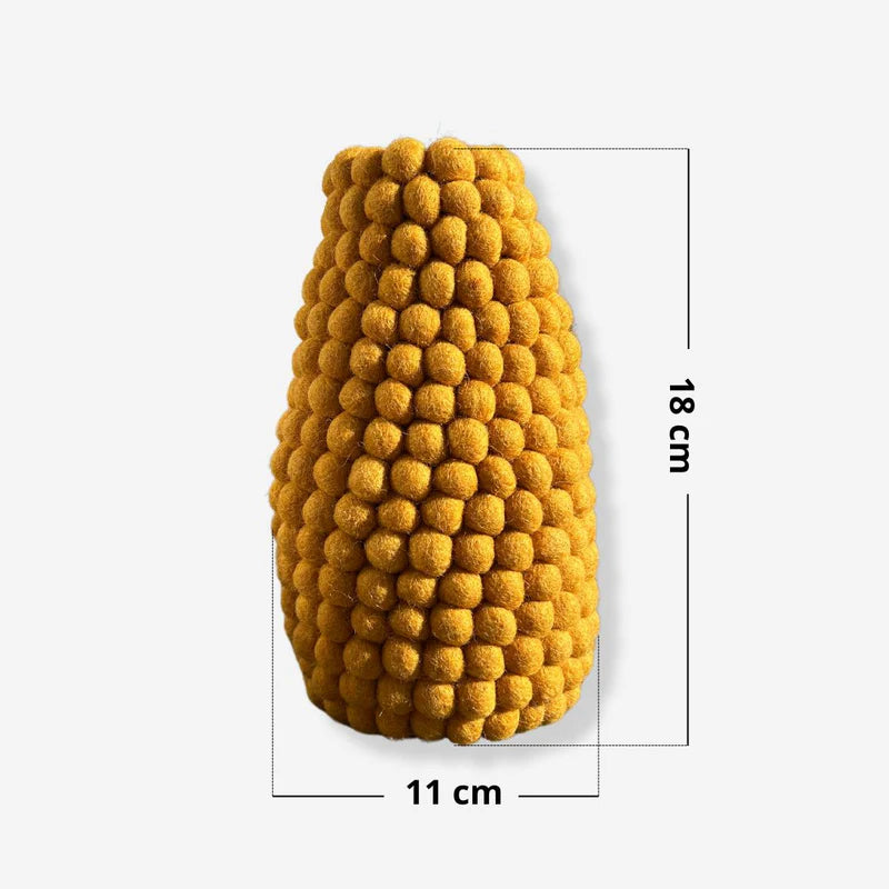 Schéma des dimensions du vase moutarde New Heidi : hauteur 18 cm et diamètre 11 cm.