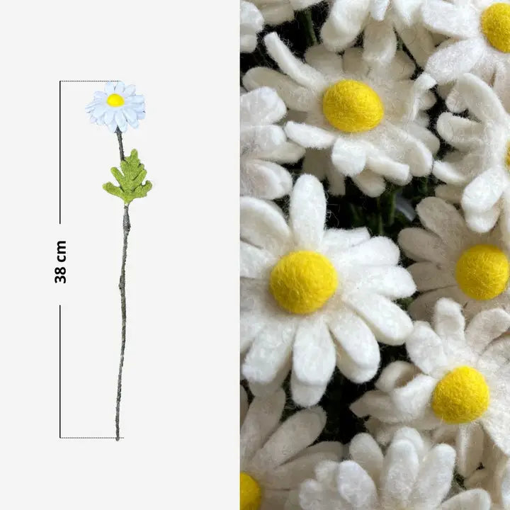 Branche de Marguerite en Feutrine – Décoration Éthique New Heidi