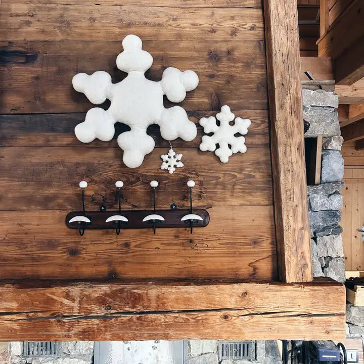 Flocon de Neige Mural en Feutrine – Décoration Artisanale New Heidi