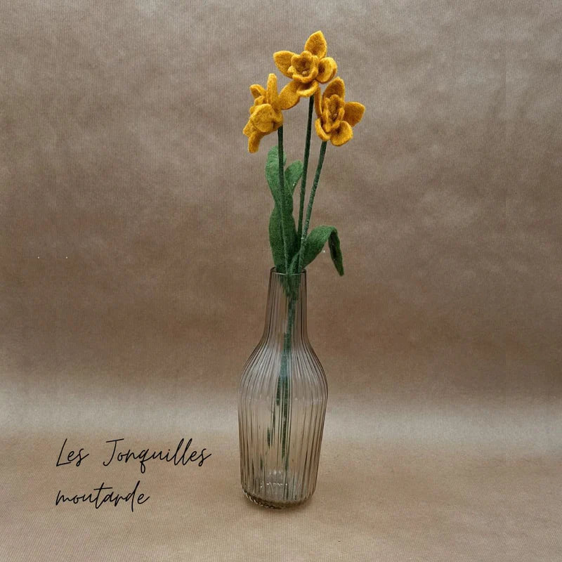 erplain_file_id:174804 - Jonquilles Moutarde en Feutrine – Création Artisanale New Heidi