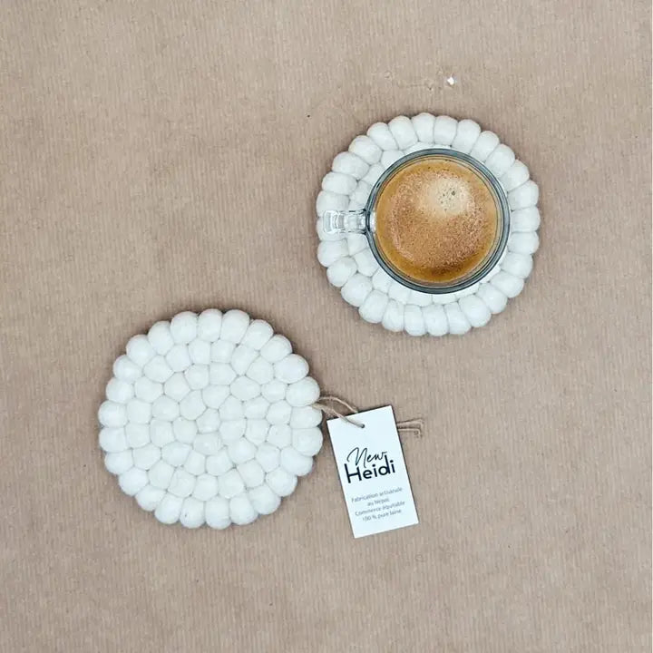 et de 2 Sous-verres "Boule" en Feutrine Artisanale – New Heidi